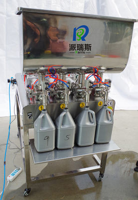 4 imbottigliatrice automatica dei semi delle teste SS304 per la lozione dell'automobile dell'olio lubrificante